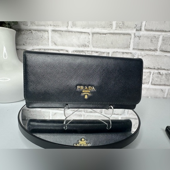 PRADA Saffiano leather black Long Wallet & key case wallet Set of 2 pieces. - Picture 3 of 17